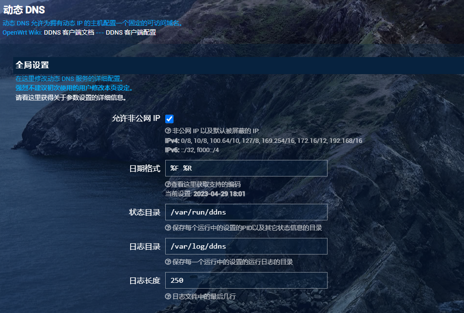允许非公网 IP
